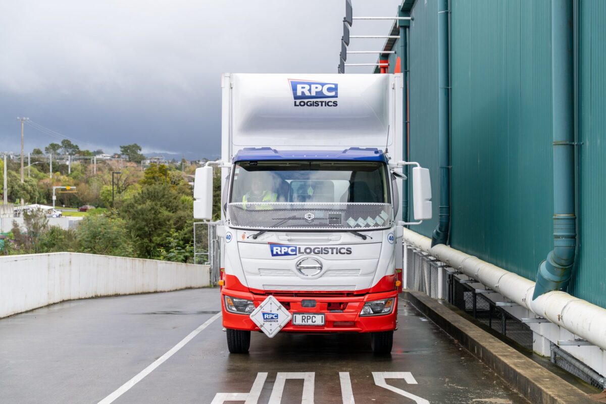 RPC Logistics truck arriving at a retail distribution centre